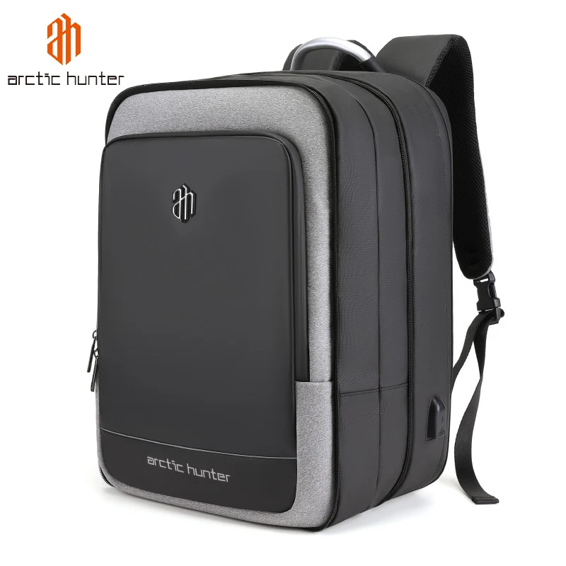 

40L Large Capacity Mens Expandable Backpacks USB Charging Male 17 inch Laptop Bags Waterproof Business Travel Mochila Men