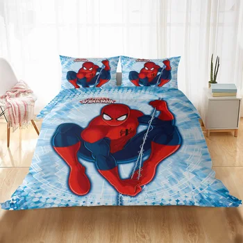 

Cartoon Marvel Spider Super Hero 3Pcs/Set Bedding Set Sheet Children Room Bed Sheet Pillow case Bedding Set Queen Bedding set