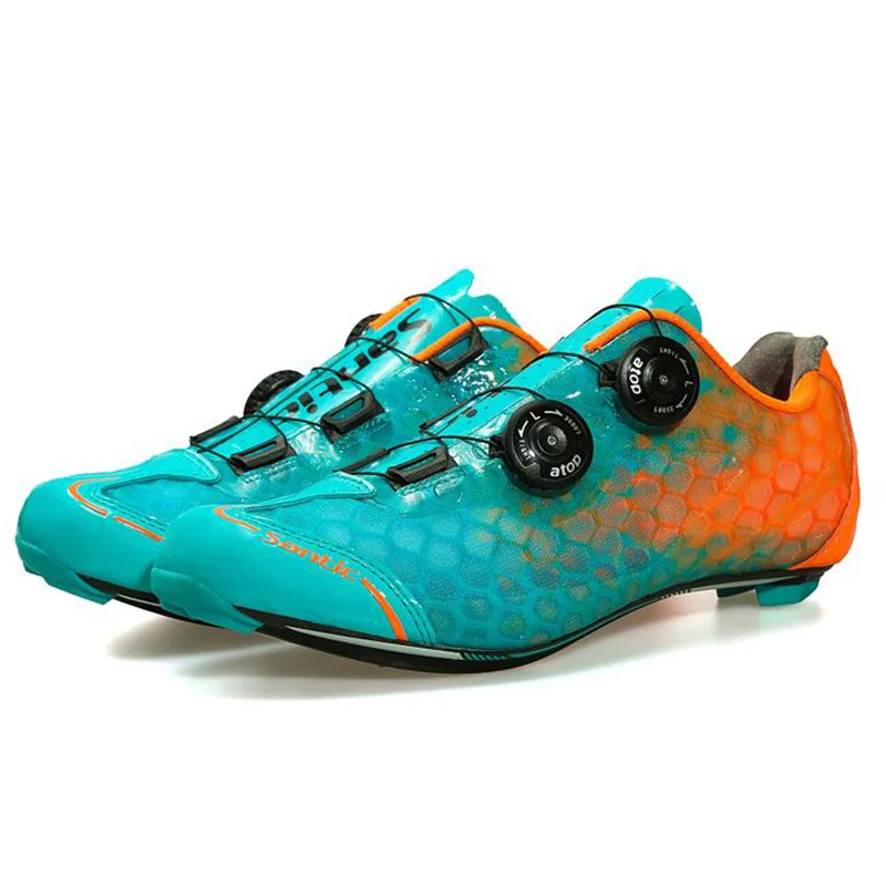 SANTIC ALPHA Road Shoes Vent углеродистая дорожная обувь дорожная дышащая обувь с замком обувь для велоспорта гоночная команда обувь для верховой езды