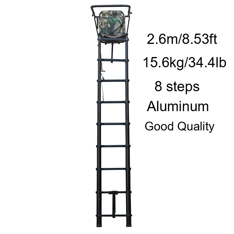 2.6M Aluminum Hunting Tree Stand Seat 01