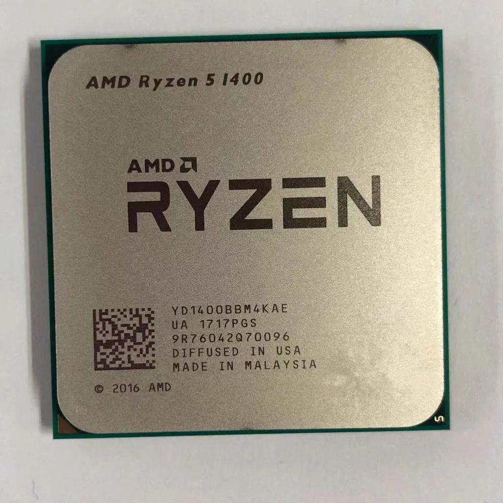 Процессор AMD Ryzen 5 1400 R5 1400 3,2 ГГц, четырехъядерный процессор YD1400BBM4KAE Prise AM4