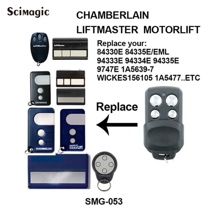 Liftmaster 94335E, Chamberlain 94335E Дверь Гаража Пульт дистанционного управления замена Пульт дистанционного управления - Цвет: SMG-053
