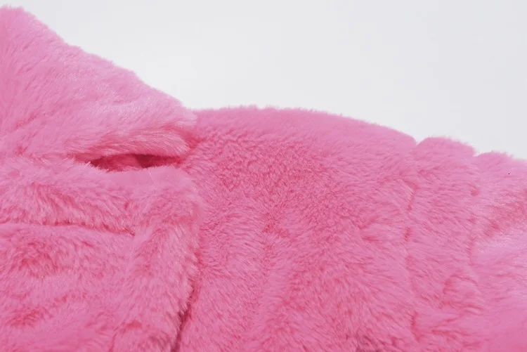 Зимнее женское розовое меховое плюшевое пальто, длинное толстое теплое роскошное пальто из искусственного меха, пушистая мохнатая куртка, женская верхняя одежда больших размеров