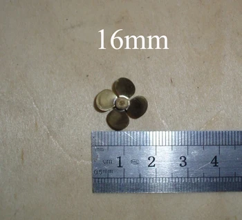 

1PC Hot Sale RC Boat Four-leaf Propeller Diameter 16mm Copper Paddle 2mm Shaft Props CW CCW for 1/200 1/350 Plastic Model