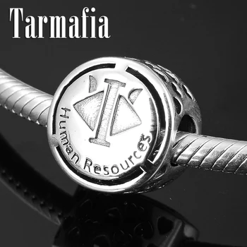 

Fashion Career symbol Human Resources 925 Sterling Silver Bead Jewelry for Women DIY fit Original Women Charm Bracelets Making