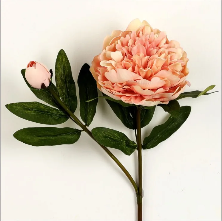 light pink Lovegrace невесты Холдинг цветок пиона самодельный букет 2 головки искусственный шёлковый пион Свадебная вечеринка для выпускного вечера декоративное оформление из цветов - Цвет: light pink