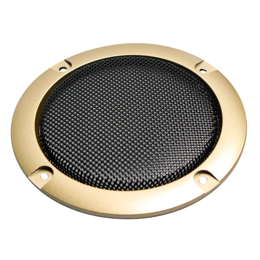 

2PCS 2 inch 3 inch 4 inch Tweeter Mesh Subwoofer Frame Grille Cover Decorative Car Audio DIY Accessories Gold Speaker Protective