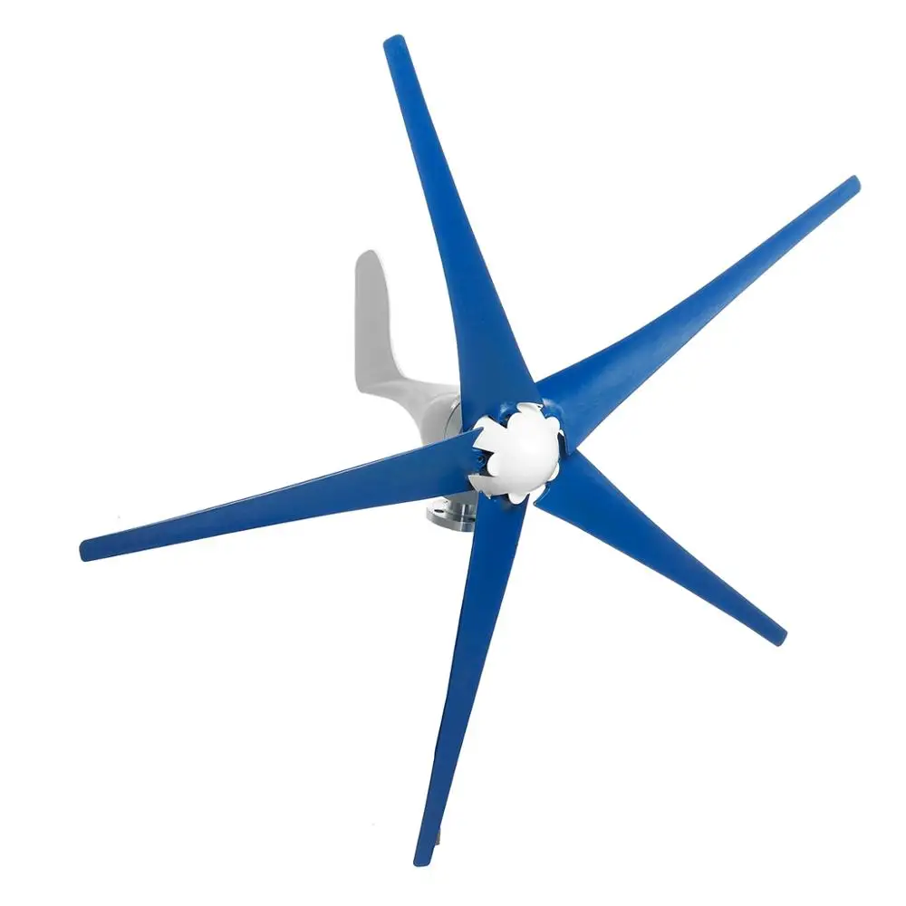 

R&X 400W Horizontal Axis Wind Turbine Power Generator free Energy 12/24V 3/5 Blades Newset Blue Windmill Noiseless Factory Price