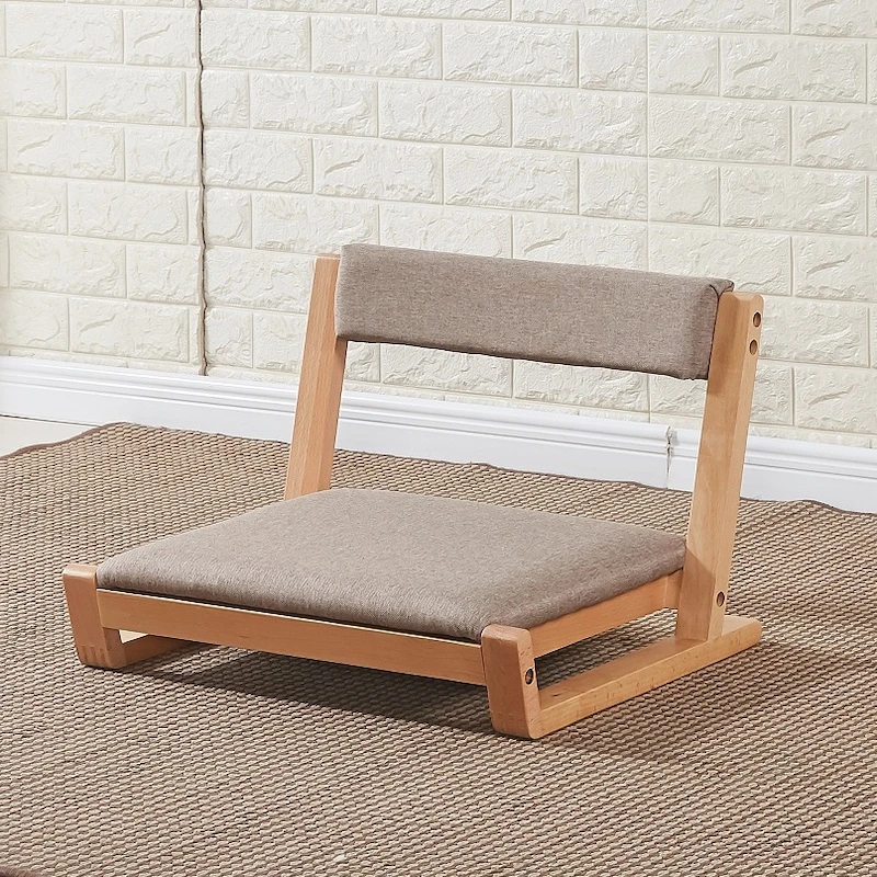 asiento de madera tatami zaisu para sala de estar silla para el suelo ideal para juegos de meditacion lectura ver tv muebles