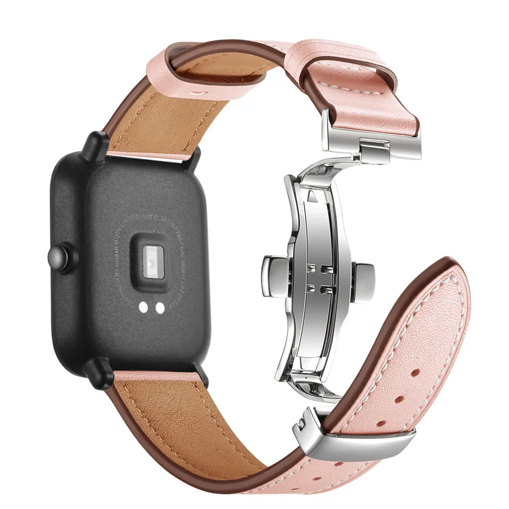 Мягкий Премиум кожаный ремешок сменный ремешок для часов Huami Amazfit Bip долговечность для женщин и мужчин кожа Q70