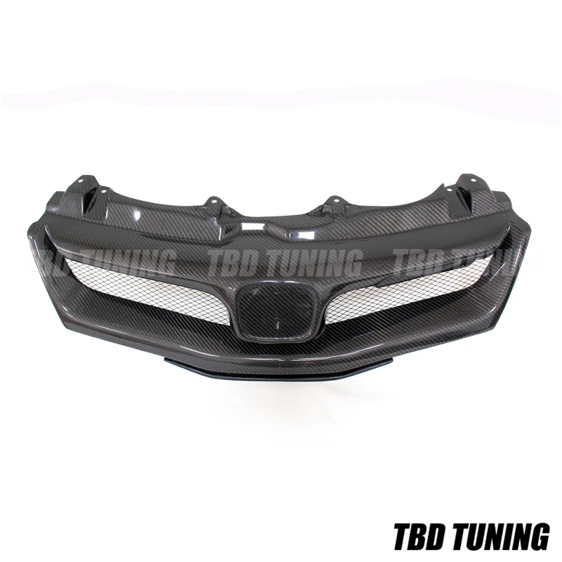 Для Honda Civic FN FK FN2 TYPE R 2006 2007-2012 углеродное волокно и стекловолокно(Unpaited) Передняя решетка Mu-gen стиль