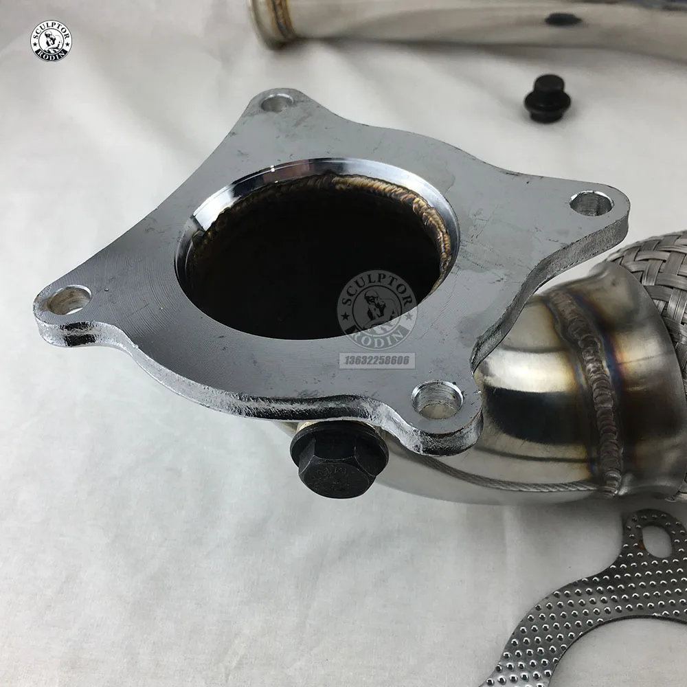 Турбо Catless выхлопная труба 2,0 T Decat Cat delet RACING 3,0 ''для AU A3 FSI/SEAT LEON FR CUPRA/V W GOLF GT I 2,0 MK5 MK6