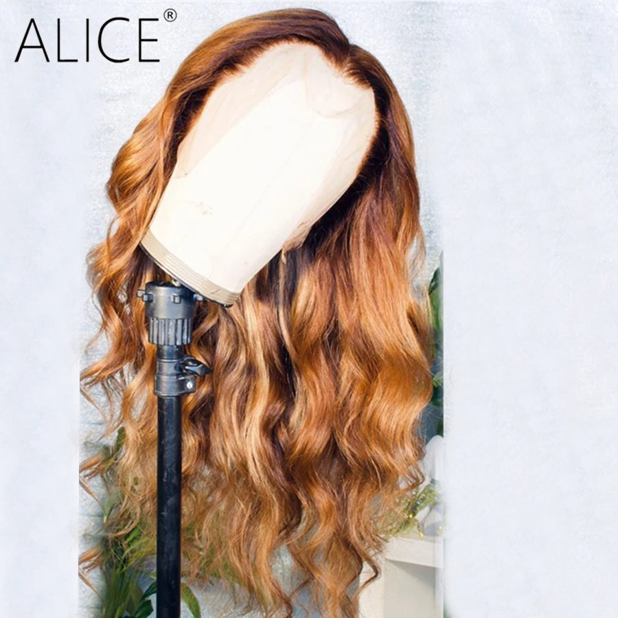 ALICE объемные волнистые парики 13x6 130% 150% плотность с детскими волосами предварительно выщипанные 8-24 дюйма нереми кружевные передние человеческие волосы парики