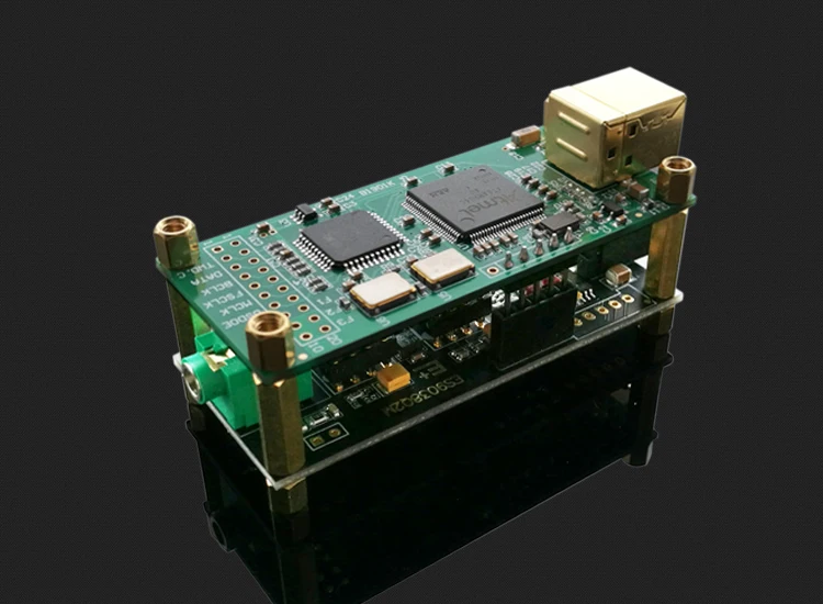 Amanero интерфейс+ es9038q2m аудио декодирование доска hifi fever USB звуковая карта DAC комплект поддерживает DSD