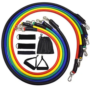 

Fitness Puller Pull Rope Strength Training DeviceMultifunctional 11 Piece Set TPE Combination Auxiliary Pull Rope Sleeve