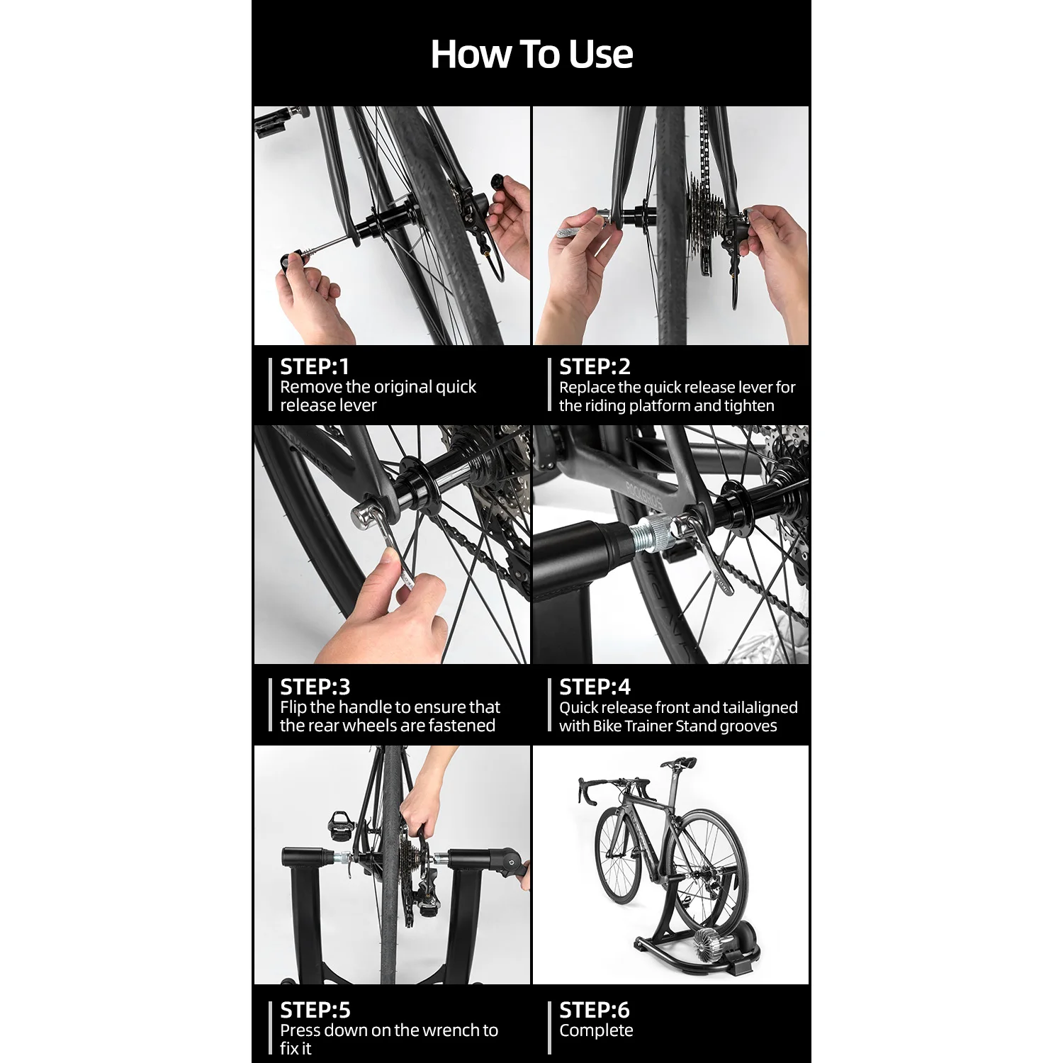 ROCKBROS заднее колесо велосипеда быстросъемный стержень для тренировочный стенд