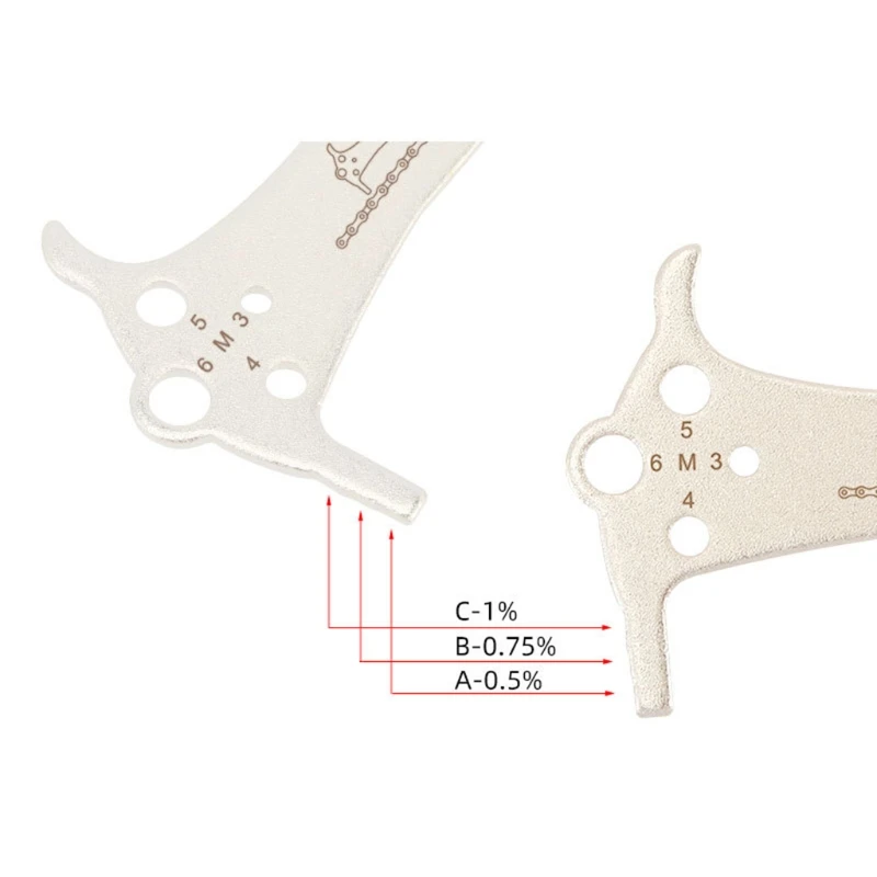 Y1UC MTB Bike Chain Wear Indicator Measurement Checker Bike Ruler