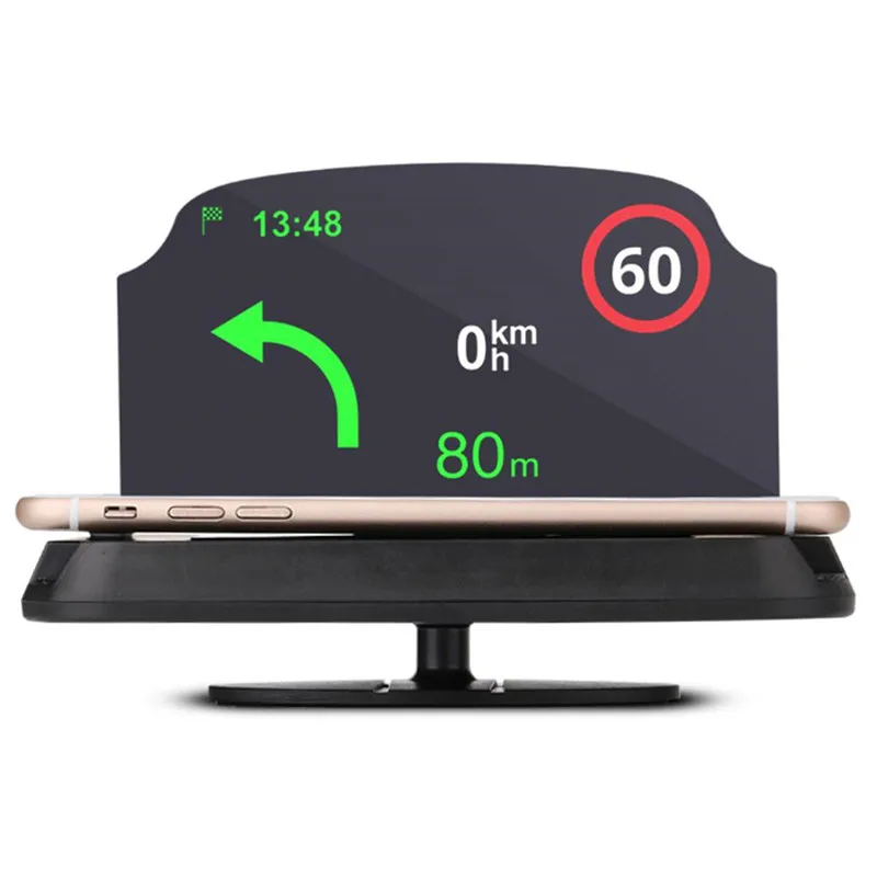6,5 дюймов HUD Дисплей Автомобильный складной gps HUD держатель дисплей проектор кронштейн навигация изображение отражатель держатель для телефона
