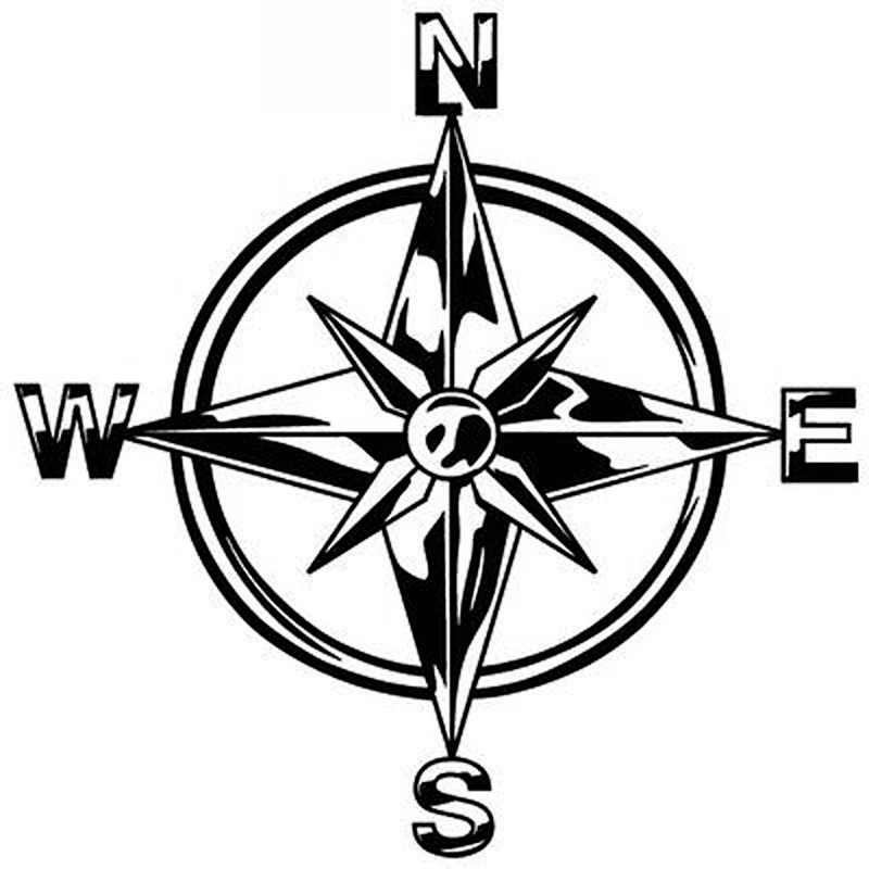 Автомобильные наклейки NSWE с племенным компасом роза Морская звезда ПВХ