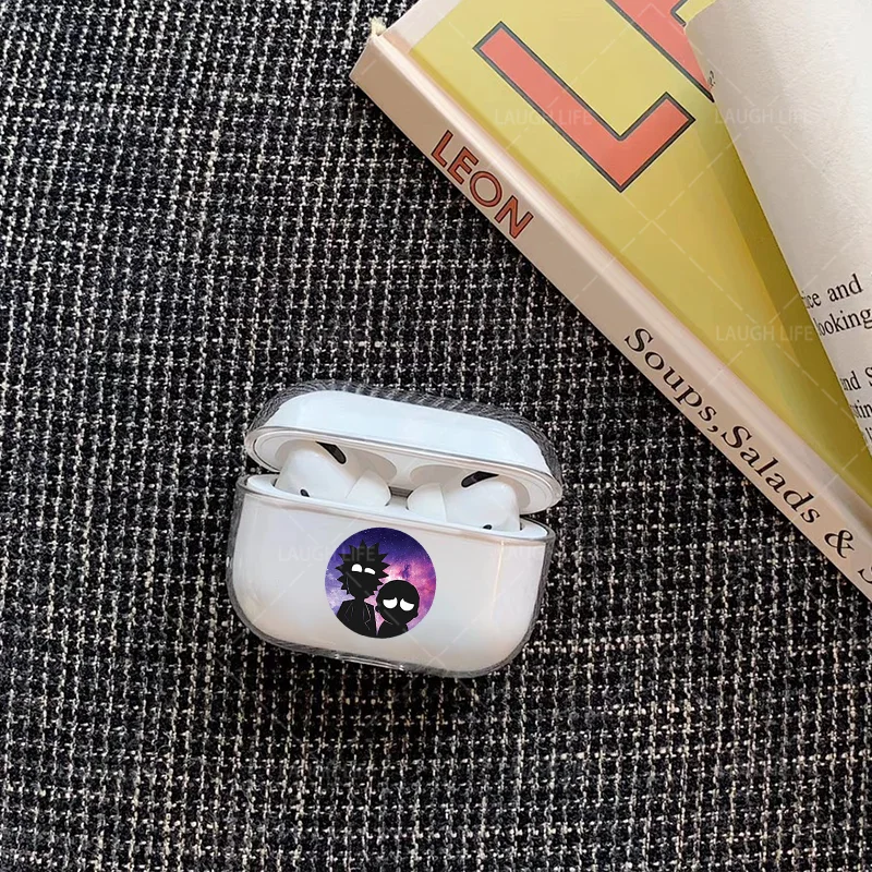 Чехол Airpods Pro с мультяшным принтом Рик и Морти, беспроводные Bluetooth наушники, милый чехол для Apple AirPods pro, силиконовый чехол для зарядки, чехол