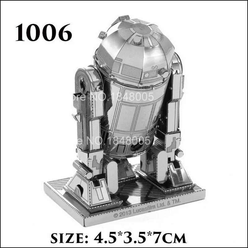 C3PO открыть скоро Звездные войны 3D металлическая сборка модель головоломки 30 стилей все 2 листа коллекция украшений детский подарок