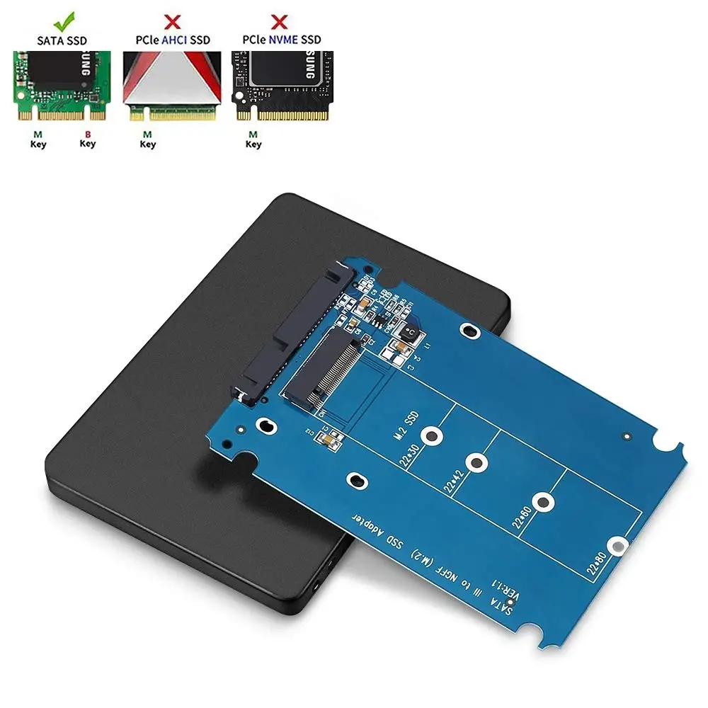 Onvian M.2 Корпус SATA M.2 твердотельный SSD NGFF до 2,5 дюймов SATA III корпус M.2 карта адаптера SATA поддержка B/B+ M ключ