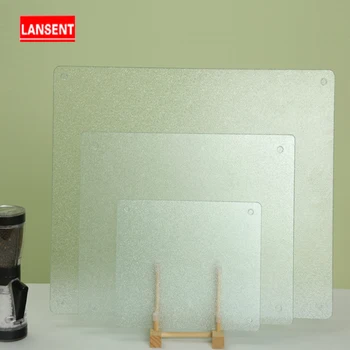 

Factory Sales Tempered Glass Decorative Kitchen stuff Cutting Board Easy Clean Healthy Food Fruit Chopping Board Presentation