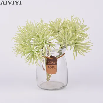 

6pcs Artificial Flowers succulent Plant Grass for DIY Wedding Christmas Decoration Scrapbooking Fake flowers Fake plant