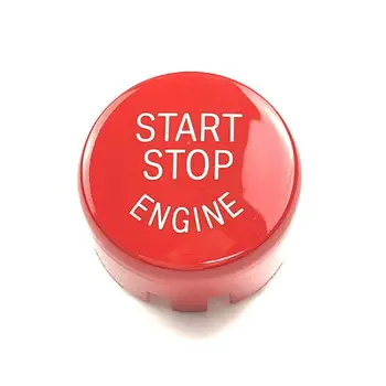 

ON/OFF Button Switch Cover Push Cover Trim Accessory Red Start-Stop Engine ABS