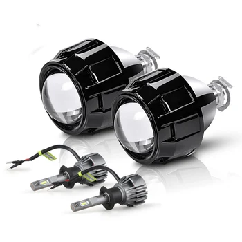 

2pcs 2.5inch HID Bi-xenon LHD High Low Beam Mini H1 Projector Lens Headlight lenses for H4 H7 Car Headlights Retrofit Styling