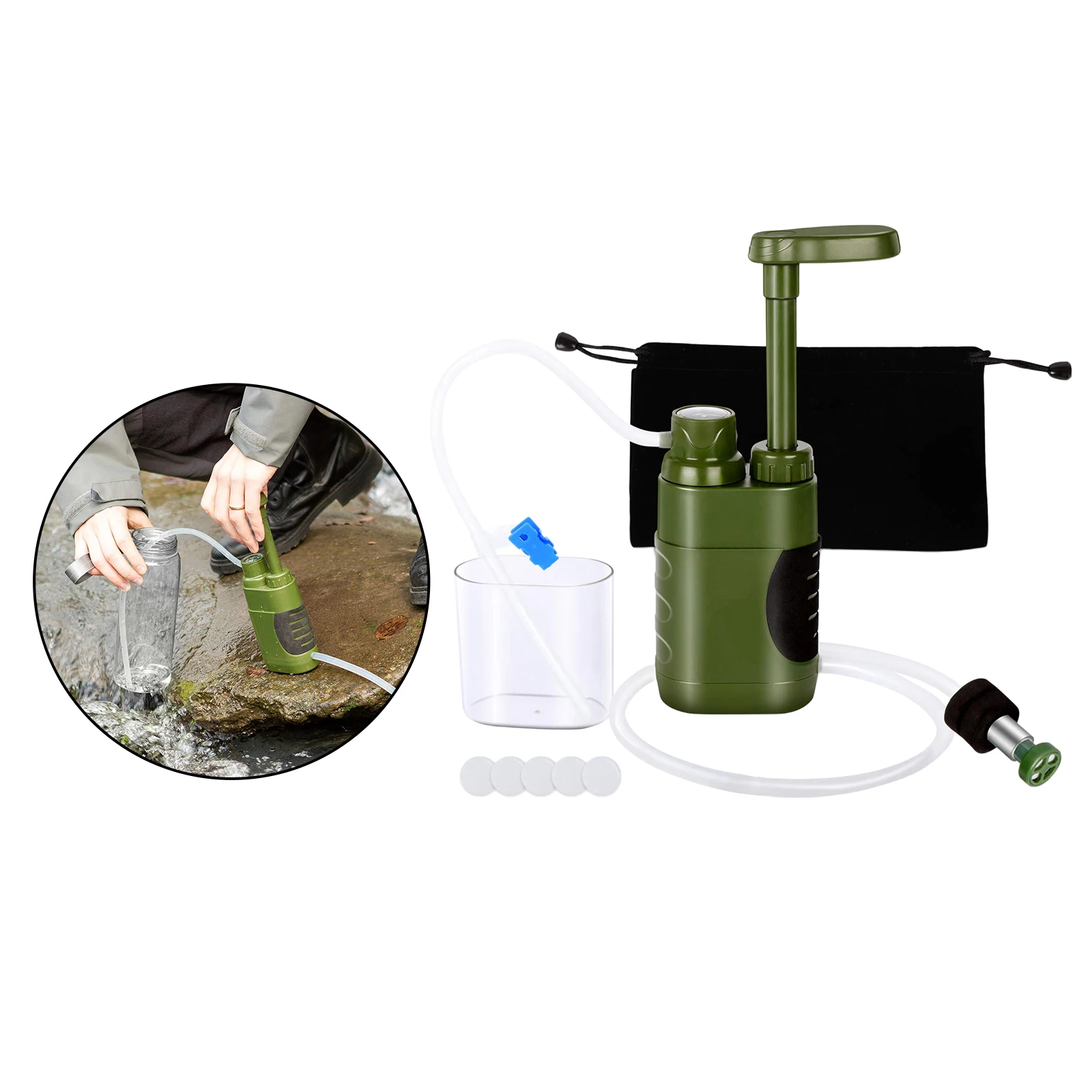 Outdoor Survival Water Filter Purifier Filtration Emergency Camping Hiking