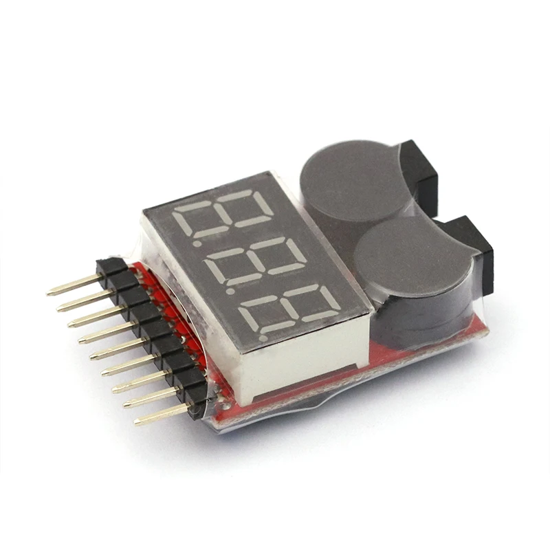 18s Led Lipo Voltage Indicator Checker Tester Low Voltage Buzzer Alarm