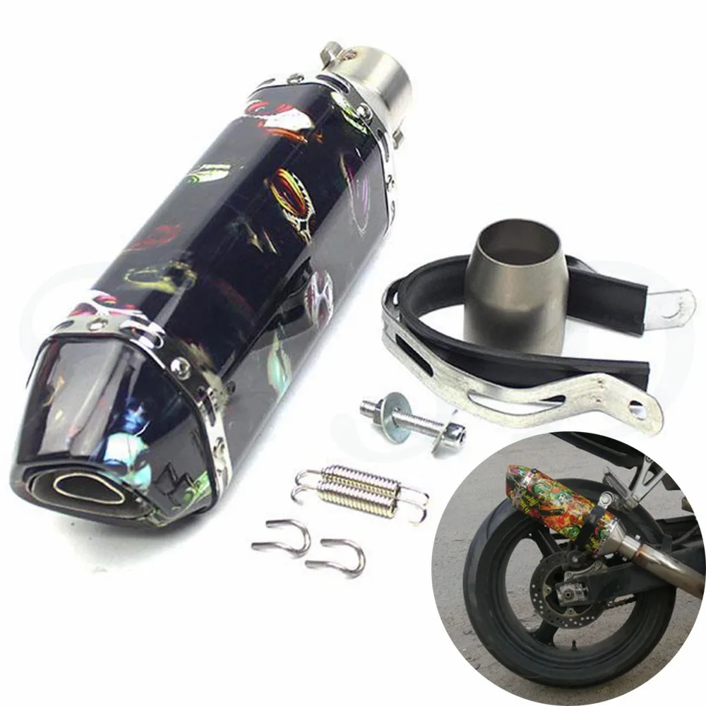 

NEW fashion Muffler 36-51mm Universal Motorcycle for Akrapovic Exhaust pipe Modified For Yamaha YZF R1 FZ1 FAZER FZS1000 R6 R3