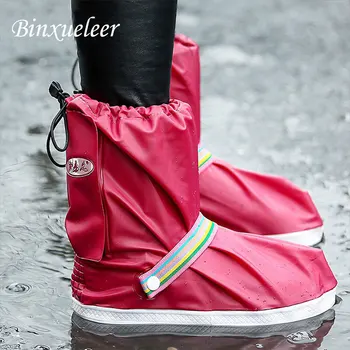 Waterdichte Regen Overschoenen Overschoenen Non Slip Regendicht Laarzen Enkel Herbruikbare Schoenen Dekken Regen Schoenen voor Vrouwen