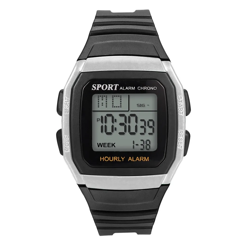 

Vintage Men's Digital Wristwatches High-End Silicone Strap Alloy Male's Watch Multi-Function LED Display Electronic Watch reloj