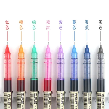 

6Pcs/Set Retro Straight liquid Gel Pen 0.5mm Vintage Quick-Drying Multicolor Neutral Pen For School Office Supply