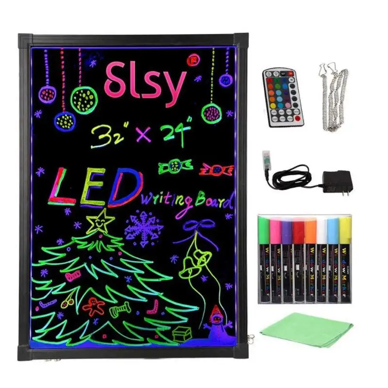  3D Magic Drawing Pad Children Toys Led Writing Board Erasable Neon Light Fluorescent Plate Creative - 4000266153469
