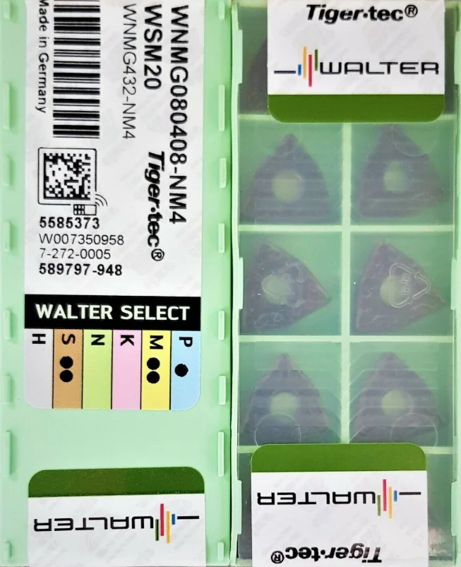 WALTER 10 шт карбидные вставки WNMG080408-NM4 WSM20