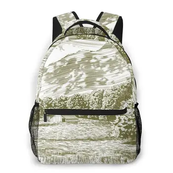 

2020 OLN Travel Backpacks Barn And Mountain Landscape Girl Backpack For Women Large Capacity School Bag For Teenage