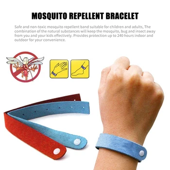 

New Mosquito Repellent Bracelet Natural Non-Toxic Deet Free Bug Insect Repellent Bands Pest Control Band for Kids & Adults
