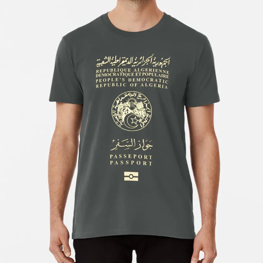 Темно-серый AlgerianPassport футболка morocco algeria africa патриотизм i love algeria oran - Цвет: Темно-серый