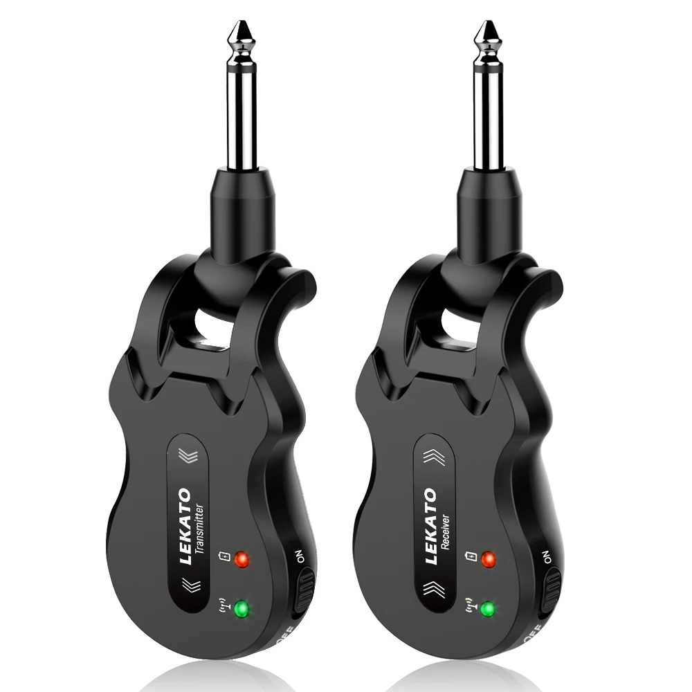 Lekato-transmissor e Receptor Wireless para Guitarra Sistema de Transmissão sem Fio Alcance de Transmissão Canais Micro 4 Usb - Image 3