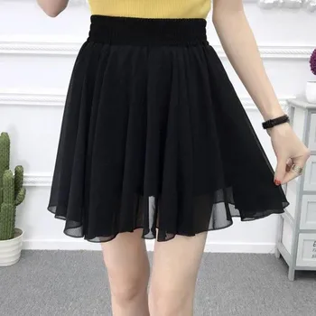 

Skirts Womens Korean Pleated skirt Women Summer 2020 Midi Short Skirt Fashion Party Cocktail Solid High Waist Skirt Mini Skirt