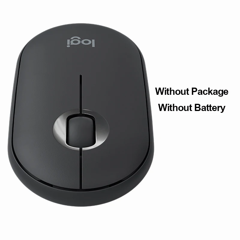 Black No Box Battery Бесшумная беспроводная мышь logitech PEBBLE, тонкая и портативный светильник, Современная мышь с 1000 dpi для Windows 10 8 7, многоцветные мыши MacOS - Цвет: Black No Box Battery