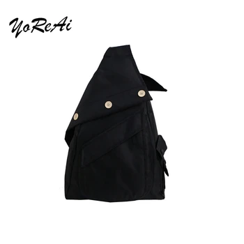 

YoReAi Classic Style Pockets Large-capacity Shoulder Bag Fashion Style Waist Pack Solid Color Chest Bags Portable Phone Pouch