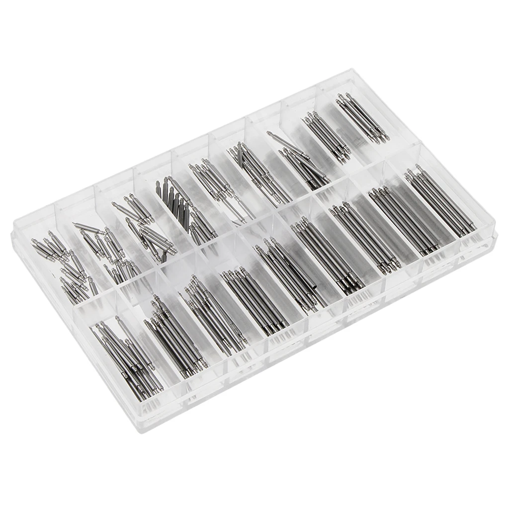 8mm-25mm Watchmakers Watch Spring Bars Strap Link Pins Stainless Steel Repair Kit Tool