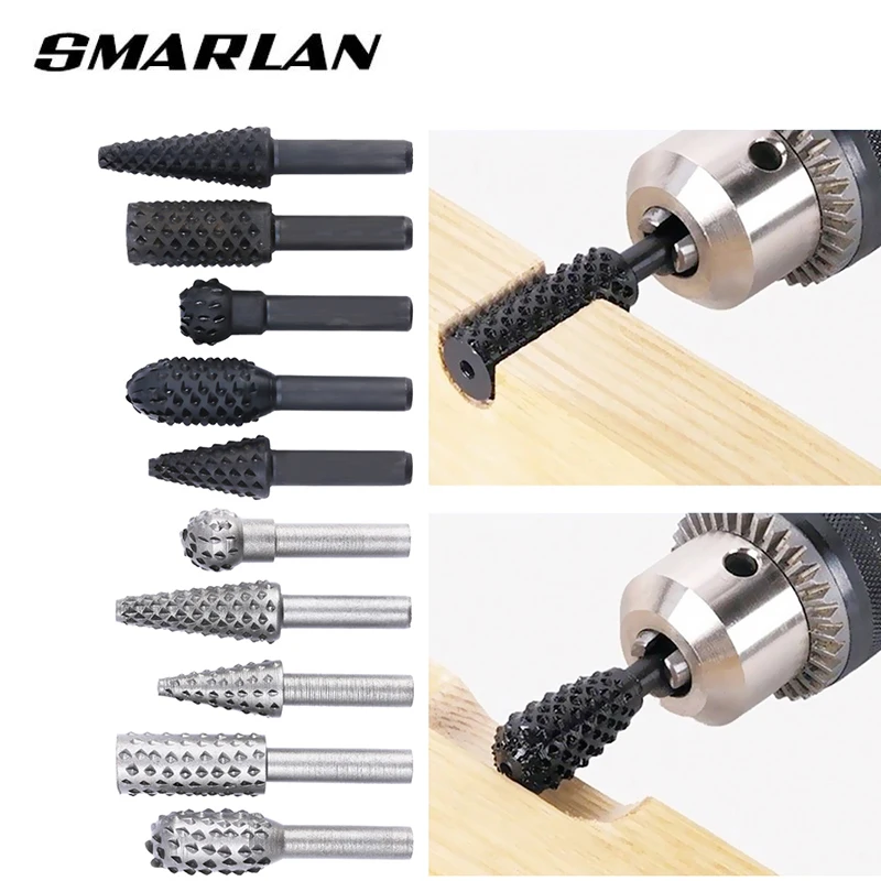 

1/4'' 5PCS Drill Bits Set Cutting Tools for Woodworking Knife Wood Carving Tool Carpentry Wood Cutting Tools Work Drill Bit Set