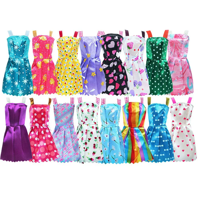 10Pcs/Set Barbies Doll Clothes Accessories doll accessories doll clothes doll clothes accessories plush doll accessories barbie doll clothes Dress Evening Party Weeding Dress For Barbie Doll Our Generation Girl's