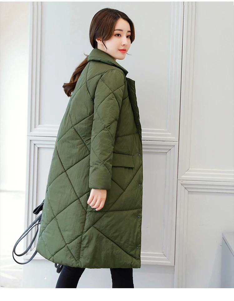 Осень, стиль, хлопковое пальто средней длины, AliExpress EBay