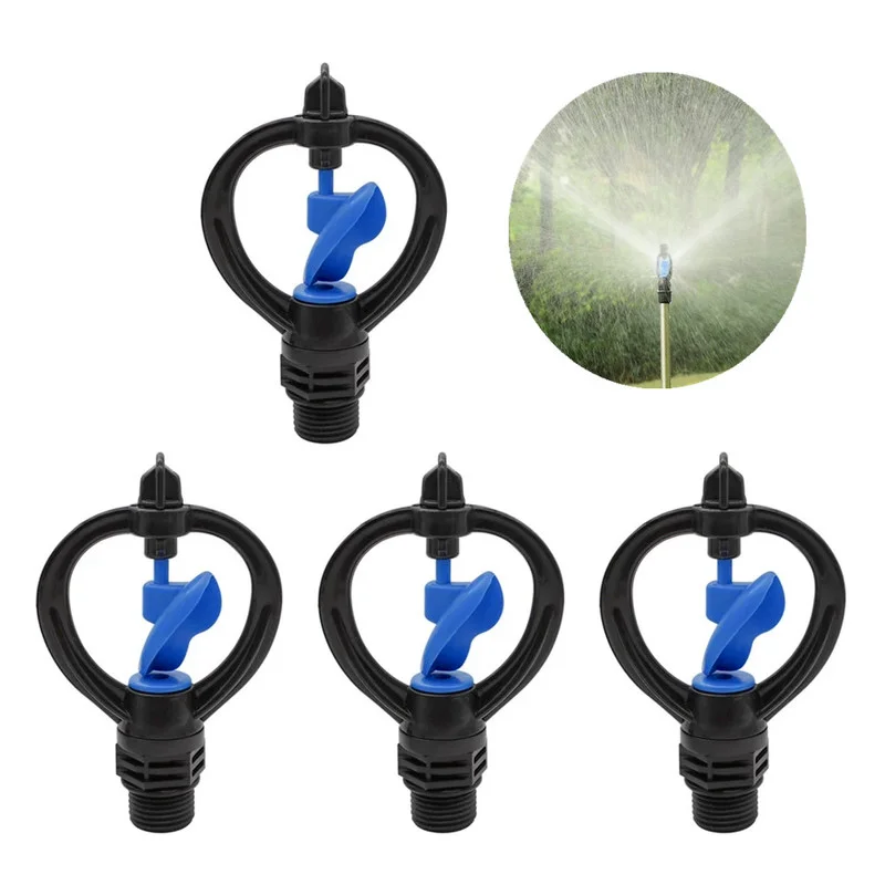 2pcs 360 Degree micro lawn water sprinklers 1/2Inch nozzle automatic